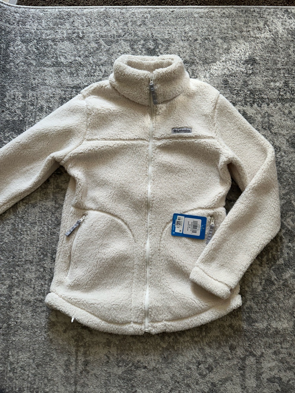 Columbia Cream Sherpa Full-Zip Jacket